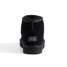 Load image into Gallery viewer, AUS WOOLI UGG SHORT SHEEPSKIN ANKLE BOOT - Black