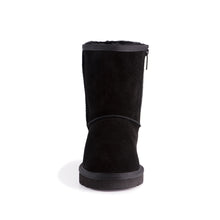 Load image into Gallery viewer, AUS WOOLI UGG MID CALF ZIP-UP SHEEPSKIN BOOT - Black