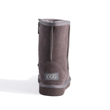 Load image into Gallery viewer, AUS WOOLI UGG MID CALF ZIP-UP SHEEPSKIN BOOT - Grey