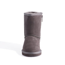 Load image into Gallery viewer, AUS WOOLI UGG MID CALF ZIP-UP SHEEPSKIN BOOT - Grey