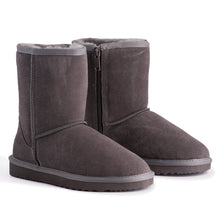 Load image into Gallery viewer, AUS WOOLI UGG MID CALF ZIP-UP SHEEPSKIN BOOT - Grey