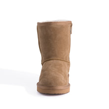 Load image into Gallery viewer, AUS WOOLI UGG MID CALF ZIP-UP SHEEPSKIN BOOT - Chestnut/Tan