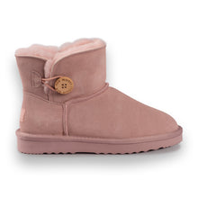 Load image into Gallery viewer, AUS WOOLI UGG SHORT SHEEPSKIN BUTTON BOOT - PALE PINK