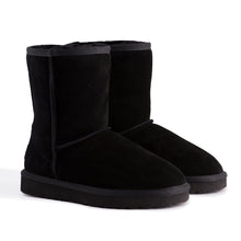 Load image into Gallery viewer, AUS WOOLI UGG MID CALF SHEEPSKIN BOOT - Black
