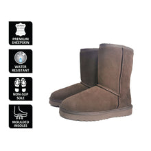 Load image into Gallery viewer, AUS WOOLI UGG MID CALF SHEEPSKIN BOOT - Chocolate