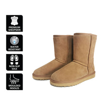 Load image into Gallery viewer, AUS WOOLI UGG MID CALF SHEEPSKIN BOOT - Chestnut/Tan