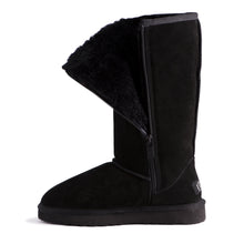 Load image into Gallery viewer, AUS WOOLI UGG TALL ZIP-UP SHEEPSKIN BOOT - Black