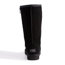 Load image into Gallery viewer, AUS WOOLI UGG TALL ZIP-UP SHEEPSKIN BOOT - Black
