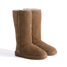Load image into Gallery viewer, AUS WOOLI UGG TALL ZIP-UP SHEEPSKIN BOOT - Chestnut/Tan