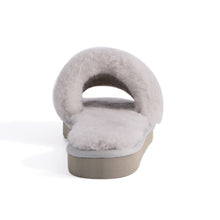 Load image into Gallery viewer, AUS WOOLI UGG WOMEN SHEEPSKIN FLUFF SLIDE - Light Grey