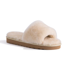 Load image into Gallery viewer, AUS WOOLI UGG WOMEN SHEEPSKIN FLUFF SLIDE - Chestnut/Tan