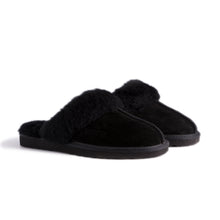 Load image into Gallery viewer, AUS WOOLI UGG UNISEX SHEEPSKIN WOOL SYDNEY Slippers - Black