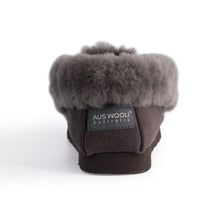 Load image into Gallery viewer, AUS WOOLI HAND STITCHED WOMENS SHEEPSKIN MOCCASIN - Dark Grey