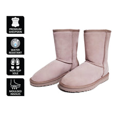 Load image into Gallery viewer, AUS WOOLI UGG MID CALF SHEEPSKIN BOOT - Pale Pink