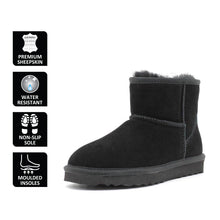 Load image into Gallery viewer, AUS WOOLI UGG SHORT SHEEPSKIN ANKLE BOOT - Black