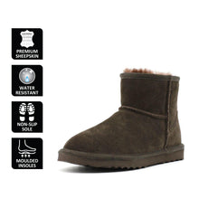 Load image into Gallery viewer, AUS WOOLI UGG SHORT SHEEPSKIN ANKLE BOOT - Chocolate