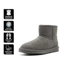 Load image into Gallery viewer, AUS WOOLI UGG SHORT SHEEPSKIN ANKLE BOOT - Grey