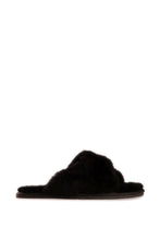 Load image into Gallery viewer, AUS WOOLI AUSTRALIA WOMEN SHEEPSKIN WOOL BRIGHTON SLIPPERS- BLACK
