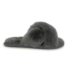 Load image into Gallery viewer, AUS WOOLI AUSTRALIA WOMEN SHEEPSKIN WOOL BRIGHTON SLIPPERS- GREY