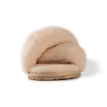 Load image into Gallery viewer, AUS WOOLI AUSTRALIA WOMEN SHEEPSKIN WOOL BRIGHTON SLIPPERS- TAN
