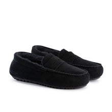 Load image into Gallery viewer, AUS WOOLI AUSTRALIA WOMENS BYRONBAY COSY MOCCASIN - BLACK