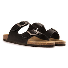 Load image into Gallery viewer, AUS WOOLI AUSTRALIA UNISEX MELBOURNE SANDALS - BLACK