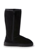 Load image into Gallery viewer, AUS WOOLI UGG TALL ZIP-UP SHEEPSKIN BOOT - Black