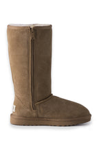 Load image into Gallery viewer, AUS WOOLI UGG TALL ZIP-UP SHEEPSKIN BOOT - Chestnut/Tan
