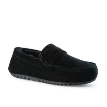 Load image into Gallery viewer, AUS WOOLI AUSTRALIA MENS TERRIGAL COSY MOCCASIN - BLACK
