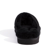 Load image into Gallery viewer, AUS WOOLI UGG UNISEX SHEEPSKIN WOOL Slippers - Black
