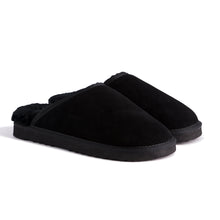 Load image into Gallery viewer, AUS WOOLI UGG UNISEX SHEEPSKIN WOOL Slippers - Black
