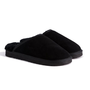 AUS WOOLI UGG UNISEX SHEEPSKIN WOOL Slippers - Black