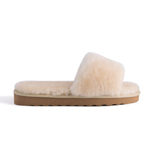 Load image into Gallery viewer, AUS WOOLI UGG WOMEN SHEEPSKIN FLUFF SLIDE - Chestnut/Tan
