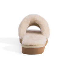 Load image into Gallery viewer, AUS WOOLI UGG WOMEN SHEEPSKIN FLUFF SLIDE - Chestnut/Tan
