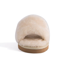 Load image into Gallery viewer, AUS WOOLI UGG WOMEN SHEEPSKIN FLUFF SLIDE - Chestnut/Tan
