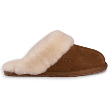 Load image into Gallery viewer, AUS WOOLI UGG UNISEX SHEEPSKIN WOOL SHELLEY Slippers - Chestnut/Tan
