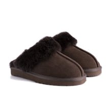 Load image into Gallery viewer, AUS WOOLI UGG UNISEX SHEEPSKIN WOOL SYDNEY Slippers - Chocolate

