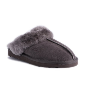 AUS WOOLI UGG UNISEX SHEEPSKIN WOOL SYDNEY Slippers - Dark Grey