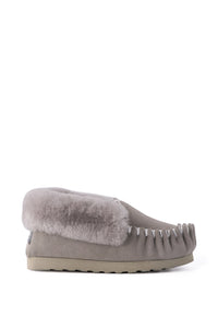AUS WOOLI HAND STITCHED WOMENS SHEEPSKIN MOCCASIN - Light Grey
