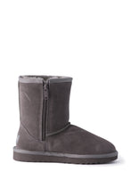 Load image into Gallery viewer, AUS WOOLI UGG MID CALF ZIP-UP SHEEPSKIN BOOT - Grey
