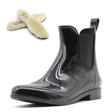 Load image into Gallery viewer, AUS WOOLI WOMENS RAINBOOTS WITH FREE SHEEPSKIN INSOLE - Black
