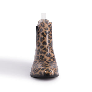 AUS WOOLI WOMENS RAINBOOTS WITH FREE SHEEPSKIN INSOLE - Leopard Print