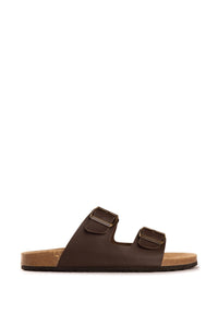 AUS WOOLI AUSTRALIA UNISEX MELBOURNE SANDALS - BROWN