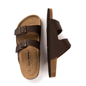 AUS WOOLI AUSTRALIA UNISEX MELBOURNE SANDALS - BROWN